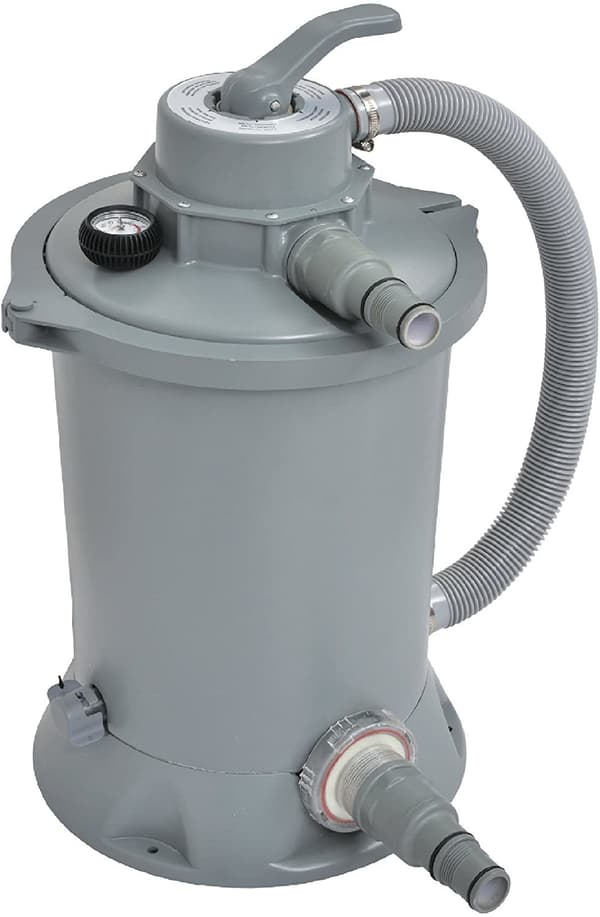 Jilong Sandfilterpump för pooler - 3028 L/h kapacitet, 1,5 m lyfthöjd, 32-38 mm anslutning, korrosionsbeständig tank