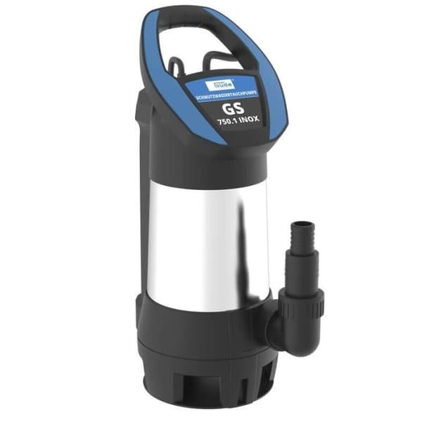 Dränkbar pump för smutsigt vatten - GUDE - GS 750.1 INOX - 750 watt - 15000 l/h - Blå
