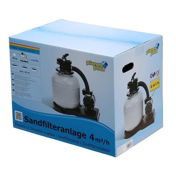 Groupe Filtration Pool Utomhus - Volym 10-20 m3 Ersättning Filterpatron - Dim.330 - Flöde 4 m3/h - PLANET POOL