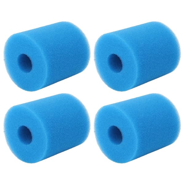 H-formet vaskbart poolsvampfilter, genanvendelig skumfilterpatron, passer til poolfilterpumpe 4PCS