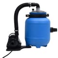 Miniatyrbild 2 av 2: Poolfilterpump svart och blå 4 m³/tim
