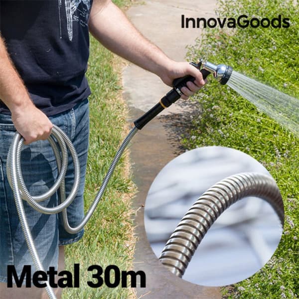 Okrossbar vattenslang i metall InnovaGoods (30 m)