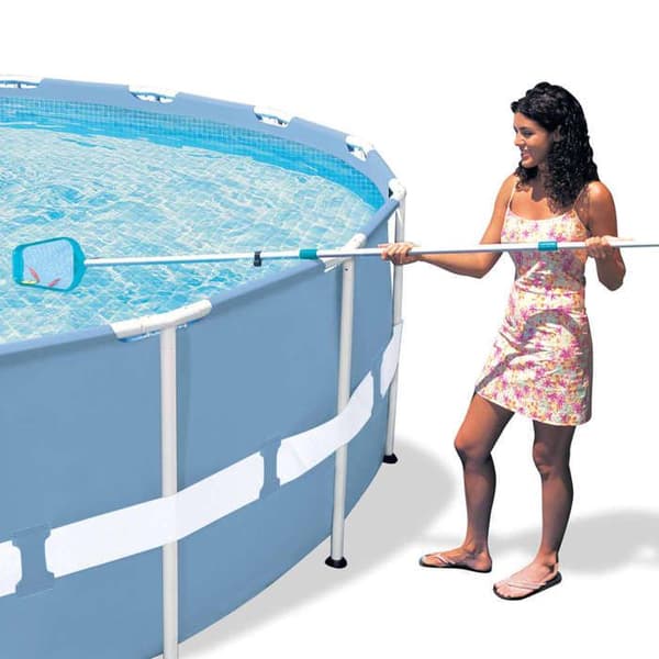Poolunderhållssats - Intex - Teleskopstång, dammsugare och landningsnät