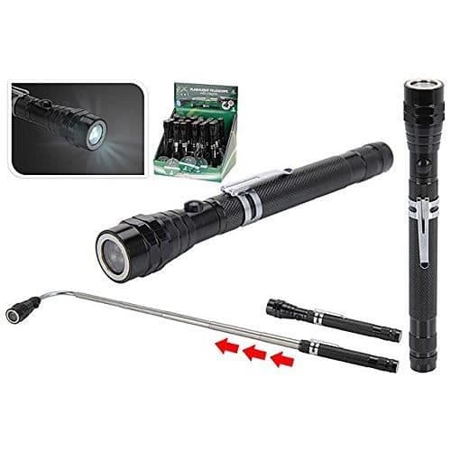 TORCIA ELETTRICA TELESCOPICA NERA