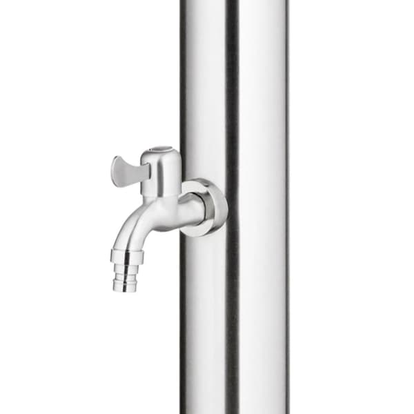 havebruser med brun bund 220 cm rustfrit stål