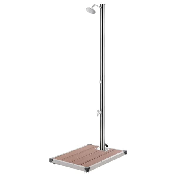 havebruser med brun bund 220 cm rustfrit stål