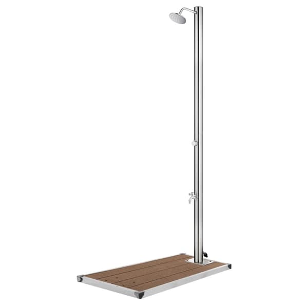 havebruser med brun bund 220 cm rustfrit stål