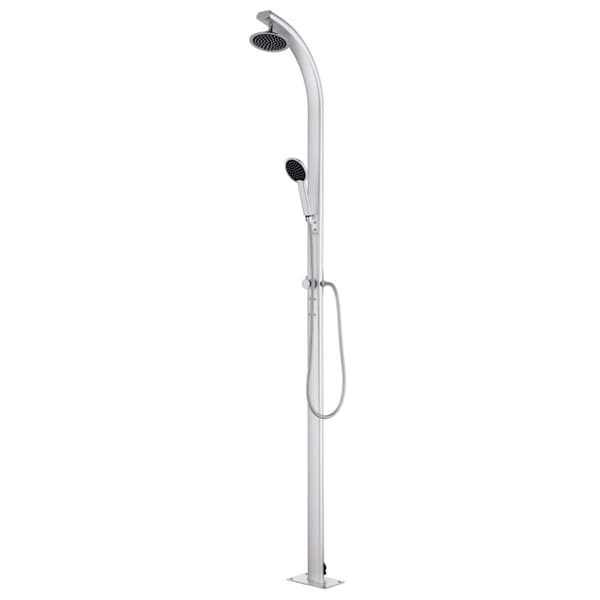 havebruser med grå bund 220 cm aluminium