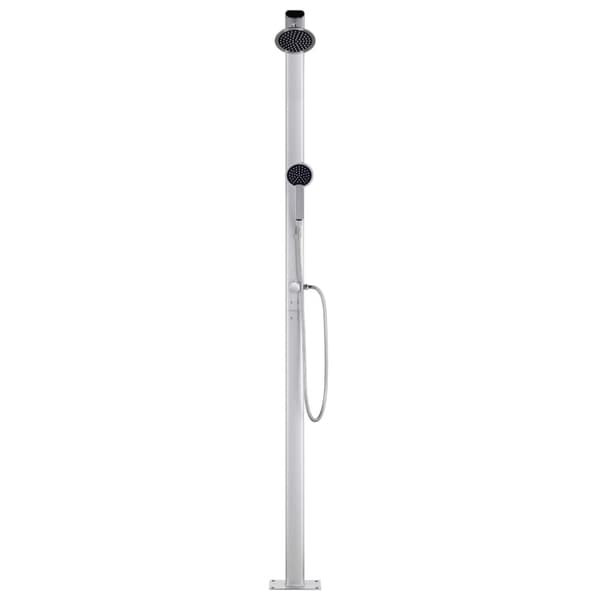 havebruser med grå bund 220 cm aluminium