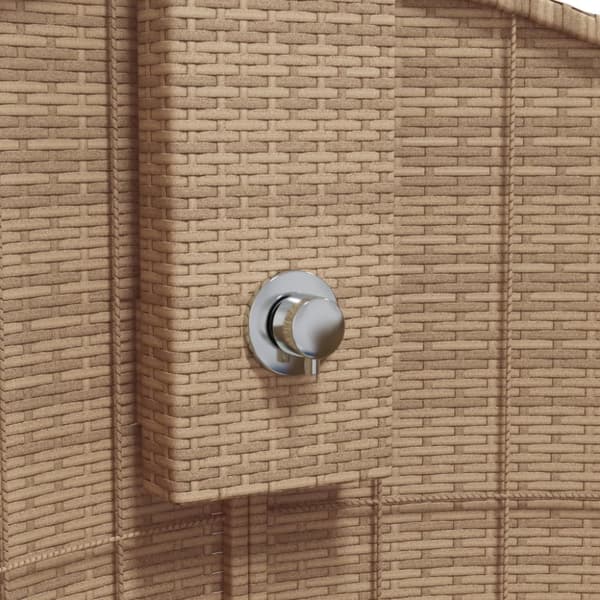 havebruser 100x100x241,5 cm polyrattan og akacietræ beige