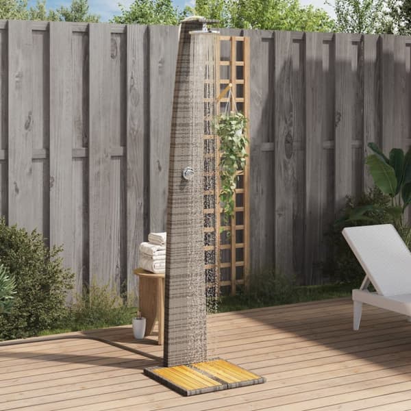 havebruser 55x60x224 cm polyrattan og akacietræ grå