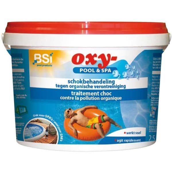 BSi poolrengörare Oxy-pool & spa 2,5 kg blå
