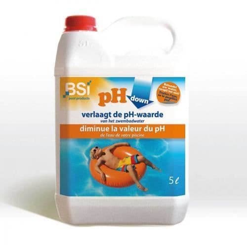 BSI - pH Down Liquid - Minskar och stabiliserar poolens pH - 5 L