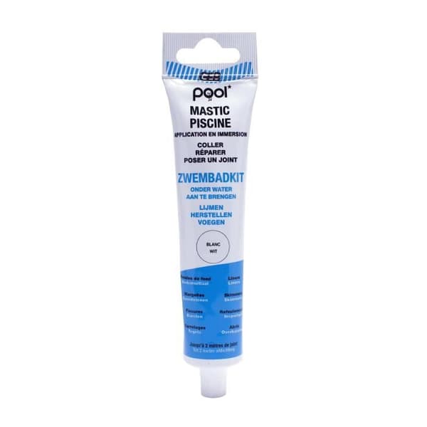 Masticfog och lim för pool GEB - 80 ml - Vit