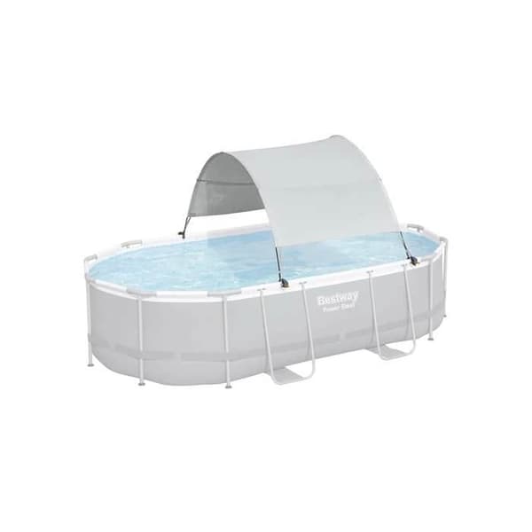 Bestway Above Ground Pool Canopy Vit, Above Ground Pool Canopy, Solskydd, Parasoll, Markis, Solskydd för Pool 93801