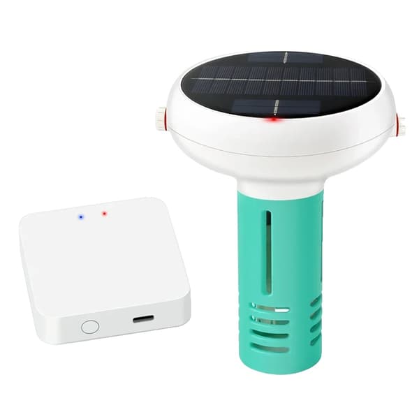 WiFi Klormåler, Måler pH og ORP, Sol- og USB-drevet,Med Gateway