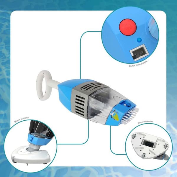 Elektrisk Dammsugare Pool Spa 020H - ORCA - Batteridriven Trådlös - Med Handtag Och Teleskopiskt Skaft