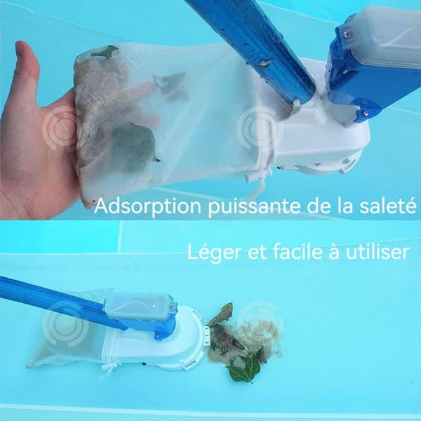 INN Pool Cleaner 20x13x21.5cm uppladdningsbar portabel poolunderhållsats med sughuvud för pooldammsugare