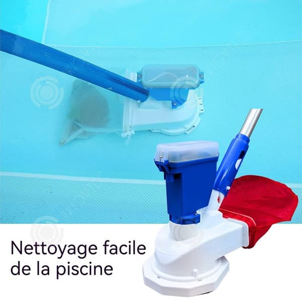 INN Pool Cleaner 20x13x21.5cm uppladdningsbar portabel poolunderhållsats med sughuvud för pooldammsugare