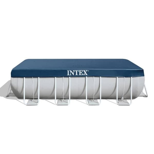 Skyddsöverdrag för rektangulär rörformad pool INTEX - 28037 - 3,90m x 1,80m - Färg Blå