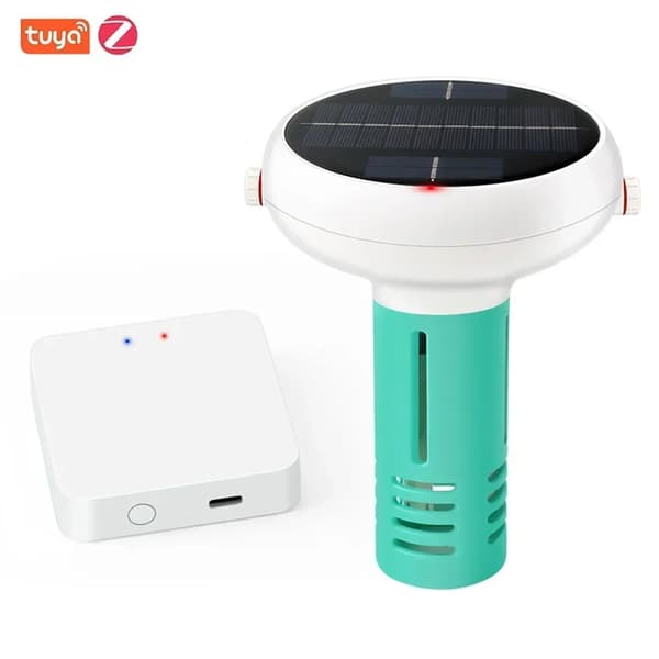 Intelligent klor mätare, pH mätområde 0,0-14,0, dubbel laddning USB & solenergi,Övervakningsgateway