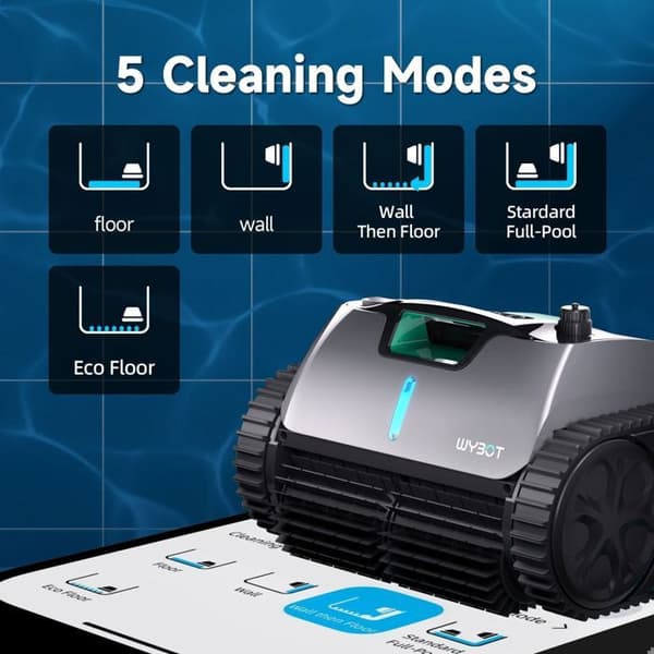 Trådlös Poolrobot Wybot C1 Pro med app - Intelligent, Kraftfull och Prestanda.