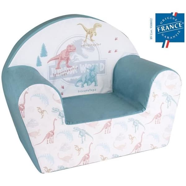 FUN HOUSE JURASSIC WORLD Dinosaur klubbstol - B.52 x D.33 x H.42 cm - För barn Garanterat franskt ursprung