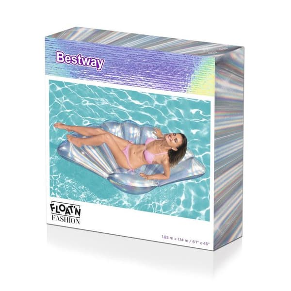 Badmadrass Bestway - Iridescent Shell Lounge - 185 x 114 cm
