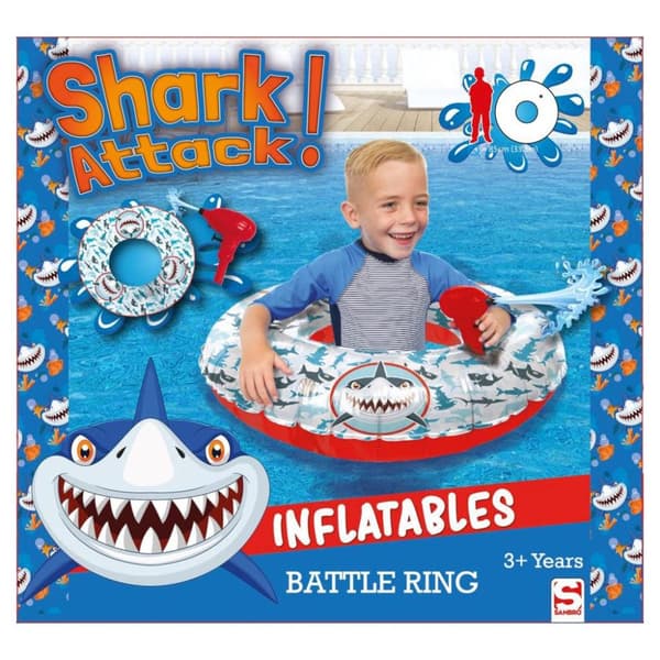 Shark Attack Battle Ring -uimavyö vesipyssyllä 85 cm