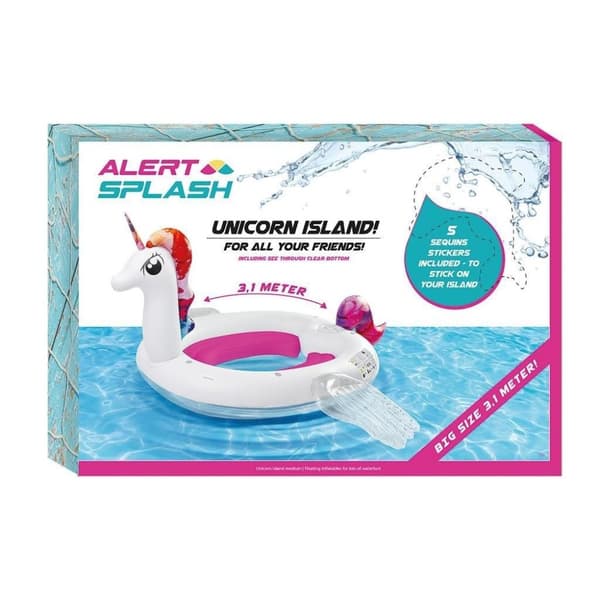 Alert Splash Uppblåsbar Unicorn Island 310x270x175 cm + 5 klistermärken