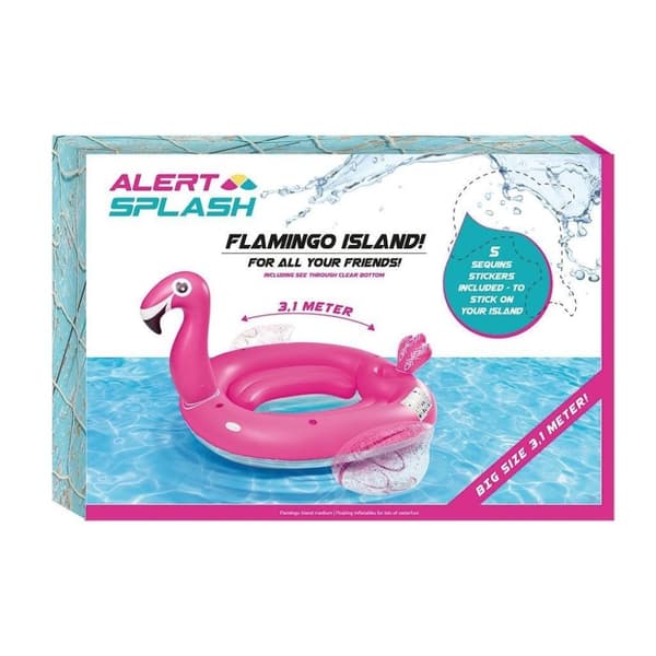 Alert Uppblåsbar Flamingo Island 310x270x175 cm