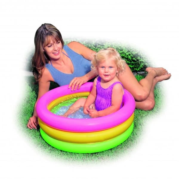 Babypool - Babypool 3 Boudins - 61 x 22 cm - Blå - Utomhus