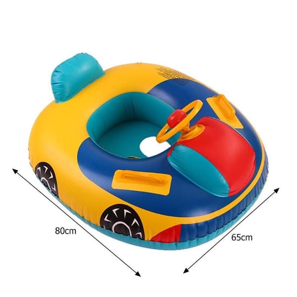 Babysvømmering, oppustelig ring til børn, med sæde og rat, 15 kg