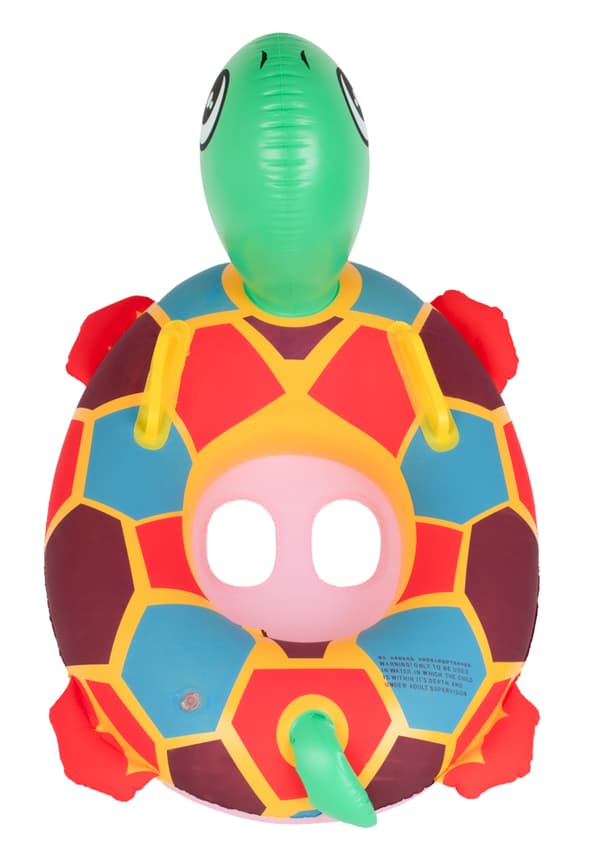 Babysvømmering, oppustelig børneflåde med sæde, skildpaddemadras, 15 kg