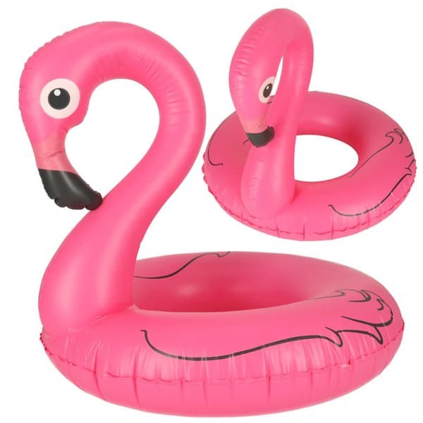 Svømmering, oppustelig ring Flamingo, 90 cm, max 6 år gammel