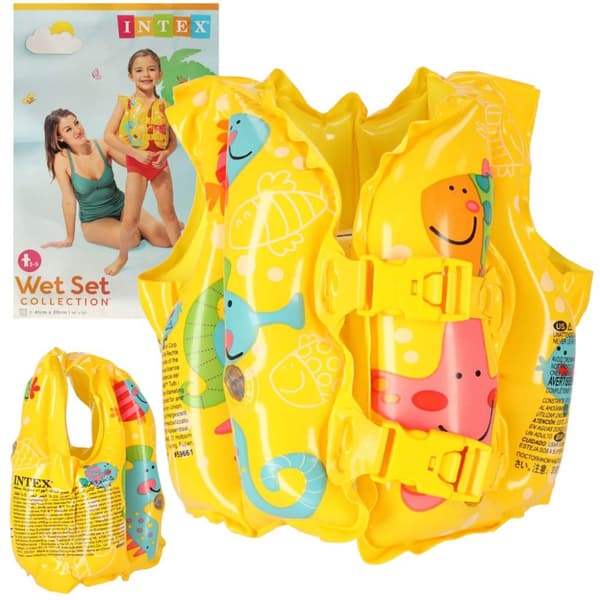 INTEX 59661 Kapok uppblåsbar väst för simning för barn 3-5 år 18-23 kg