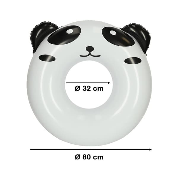 Simring, uppblåsbar panda ring, 80 cm, max 60 kg