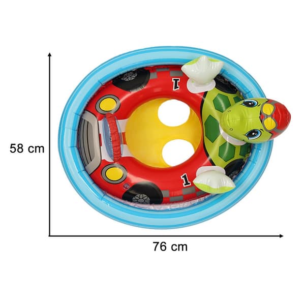 Babysimring, uppblåsbar uppblåsbar barnring med säte, sköldpadda, max 23kg, 3-4 år gammal INTEX 59570