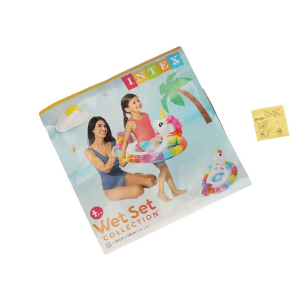 Vauvan uimarengas, puhallettava rengas lapsille yksisarvisistuimella, max 23kg, 3-4 vuotta vanha INTEX 59570