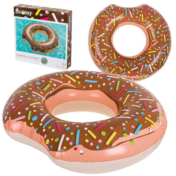 BESTWAY 36188 donut uppblåsbar simring, brun, 107 cm