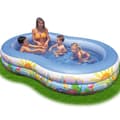 Miniatyrbild 1 av 2: Oval uppblåsbar pool - Intex - 262x160x46 cm - Kapacitet 572L - Barn från 3 år