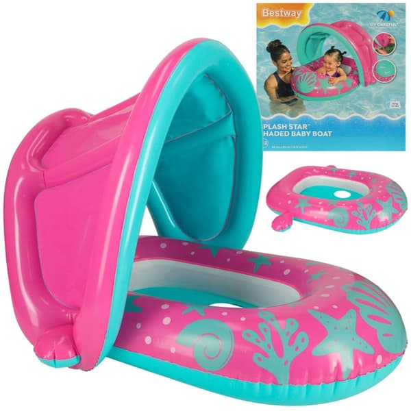 BESTWAY 34091 oppustelig babysvømmering, pink
