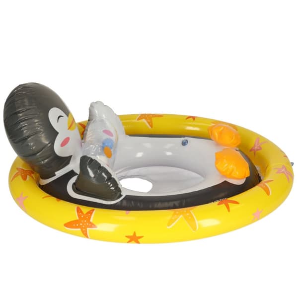 Babysimring, uppblåsbar ring för barn, med säte, pingvin, max 23kg, 3-4 år, INTEX 59570