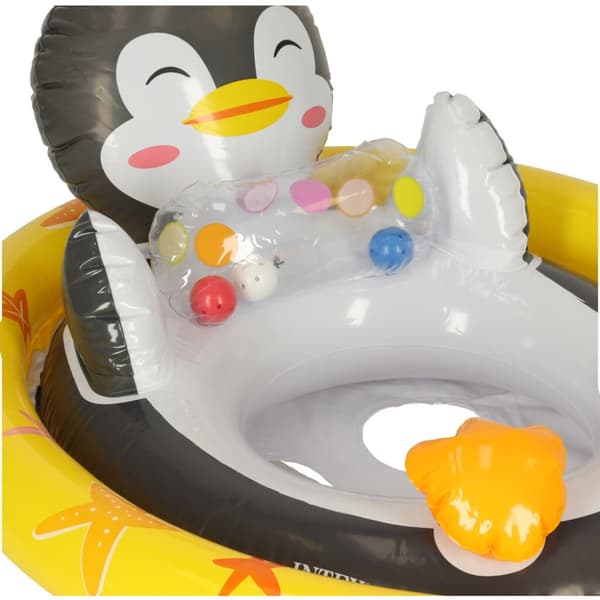 Babysimring, uppblåsbar ring för barn, med säte, pingvin, max 23kg, 3-4 år, INTEX 59570