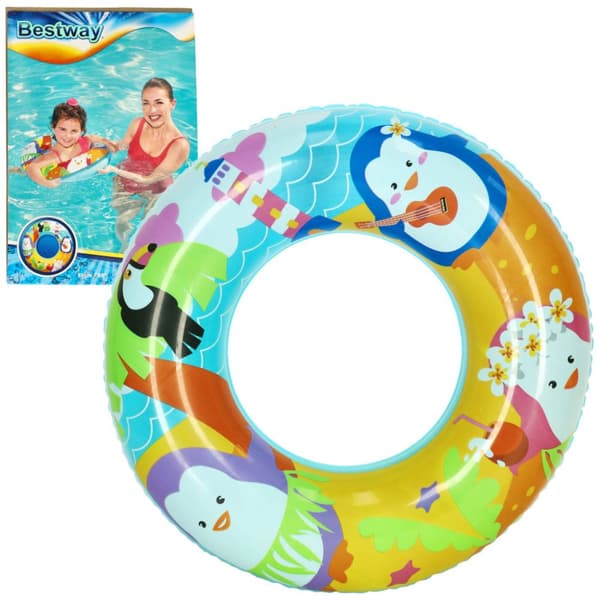 BESTWAY 36113 puhallettava uimarengas, pingviinit, 51 cm
