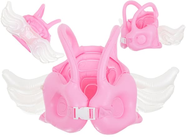 Oppustelig redningsvest kapok vinger pink