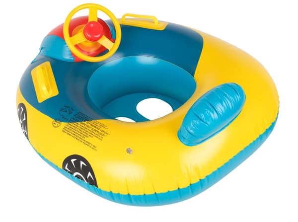 Babysvømmering, oppustelig ring til børn, med sæde og rat, 15 kg