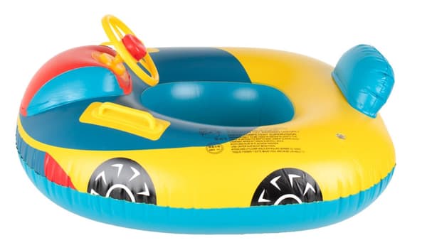 Babysvømmering, oppustelig ring til børn, med sæde og rat, 15 kg