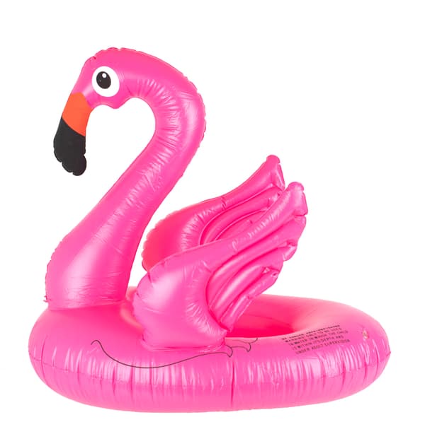 Babysvømmering, oppustelig tømmerflåde til børn med flamingosæde, max 15 kg, 1-3 år gammel