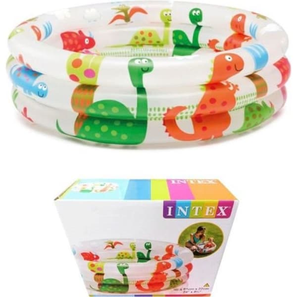 Uppblåsbar pool - INTEX - Dino plaskdamm - För spädbarn och små barn - Diameter 61 cm